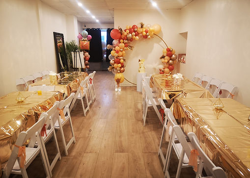floral and balloon decorations