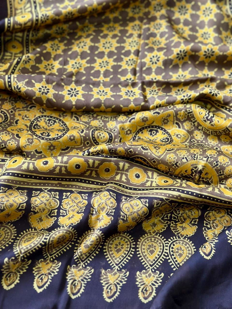 Thumbnail: Amaltas - Modal Silk Ajrakh Stole