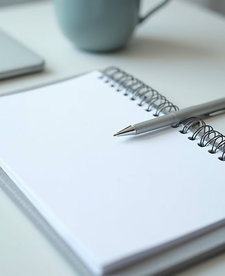 a notebook and pen