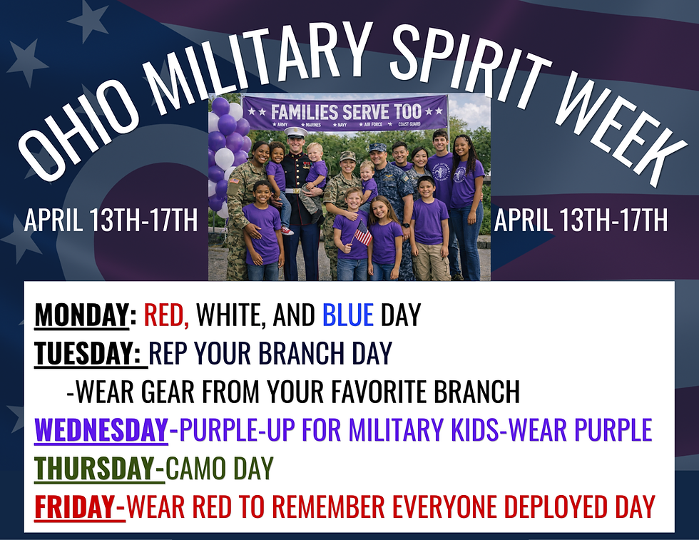 Ohio Military Family Spirit Week