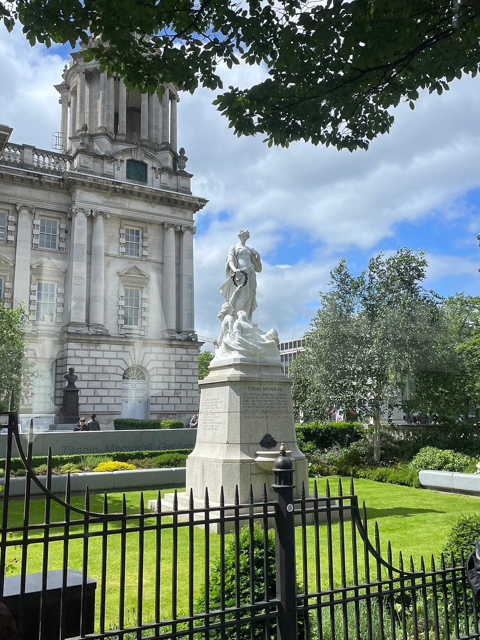 Belfast City Hall with a Titanic Memorial