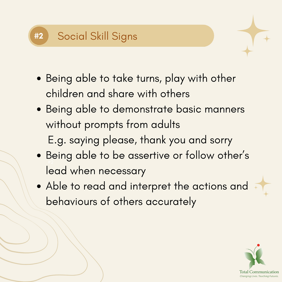 Social Skills Sign in a child to observe.