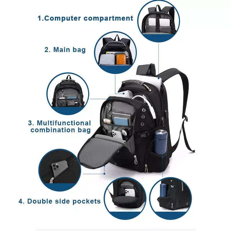 Thumbnail: Waterproof 17/20 Inch Laptop Travel Backpack