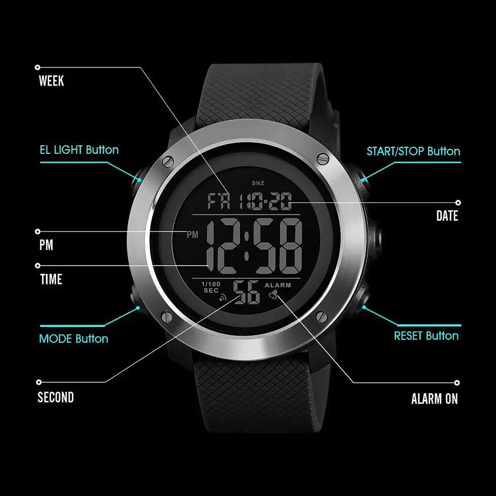 Thumbnail: SKMEI Brand Luxury Waterproof LED Digital Sports Watche