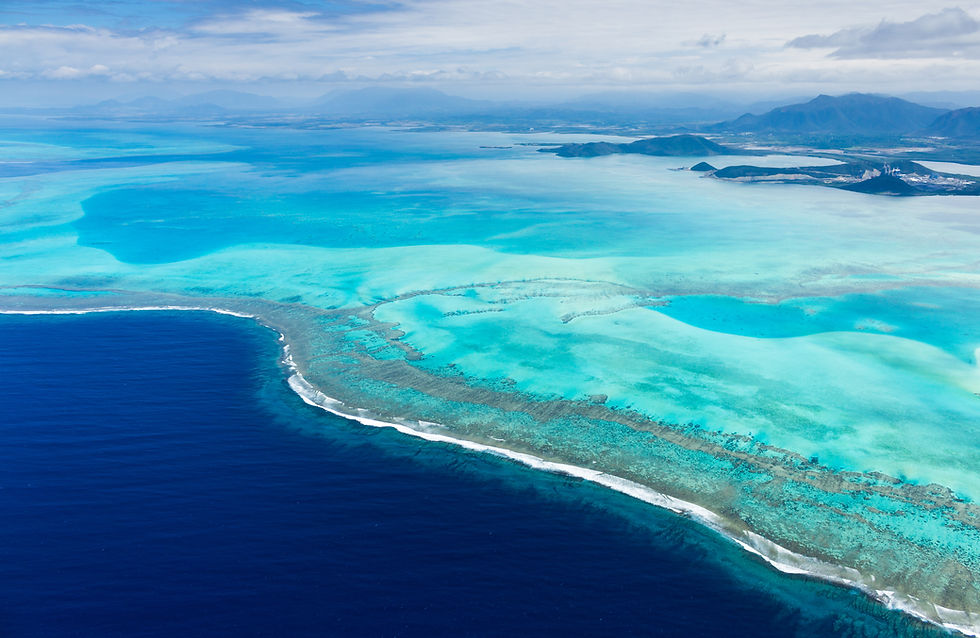 The lagoon of New Caledonia, the biggest in the world