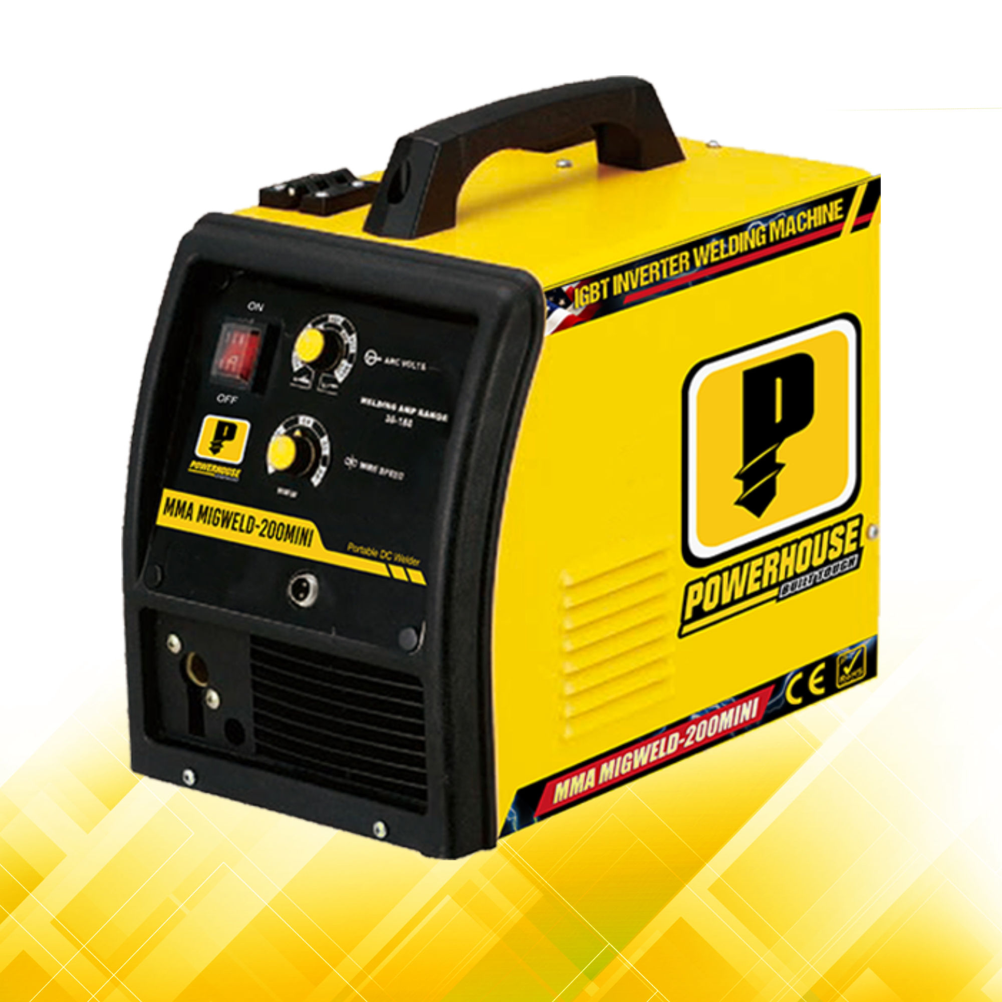 PowerHouse Gasless Migweld Flux Corded Welding Machine 200amp MINI(MIGWELD-200M)