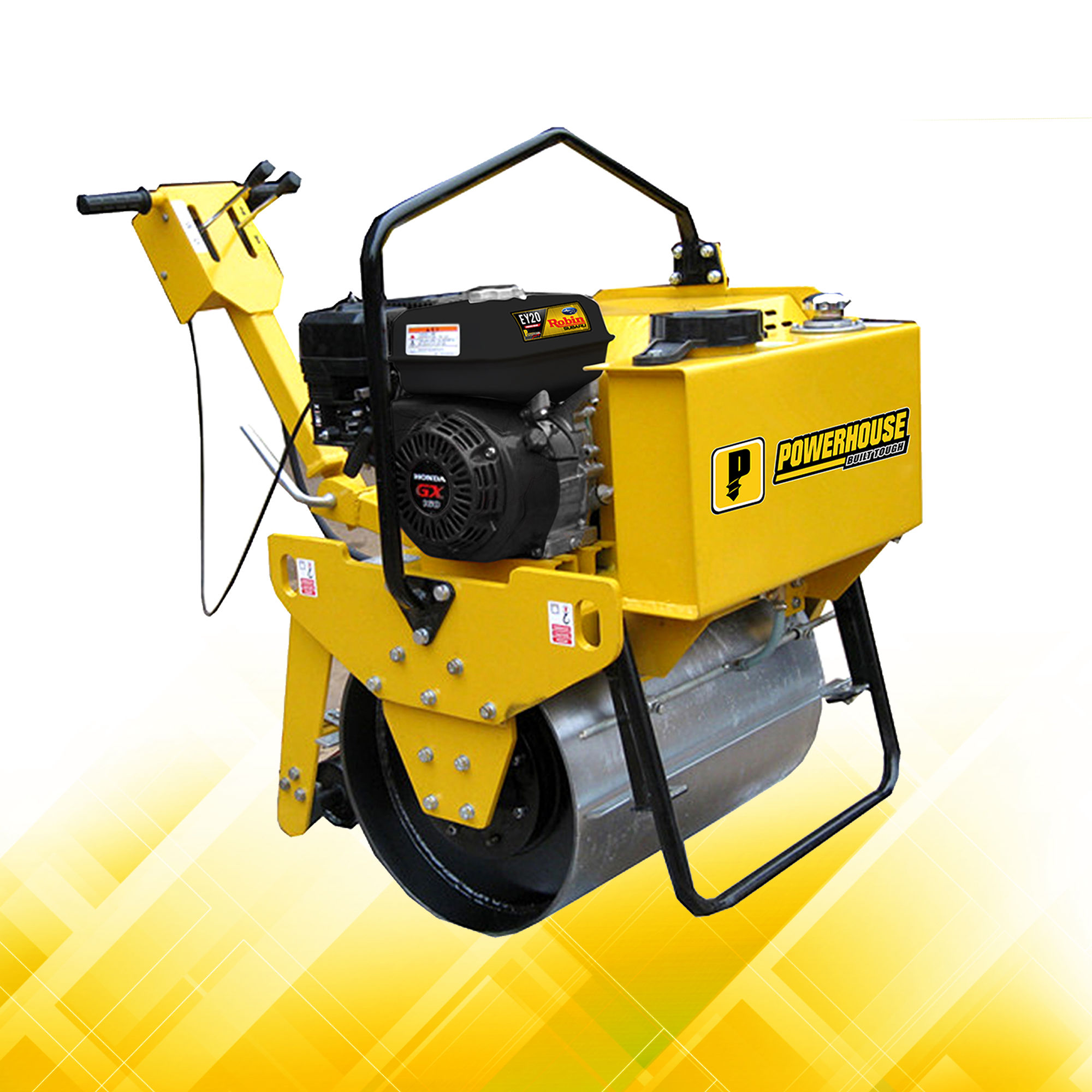 PowerHouse Road Roller Single Drum Robin EY20 5HP (PHRR-SD450KG-EY20-5HP GAS)