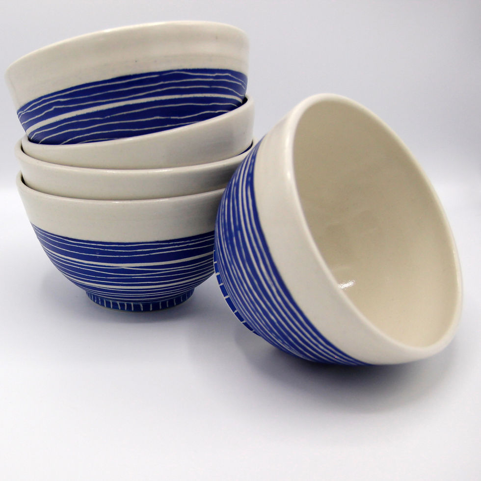 Thumbnail: Doodle Cereal Bowl in Blue