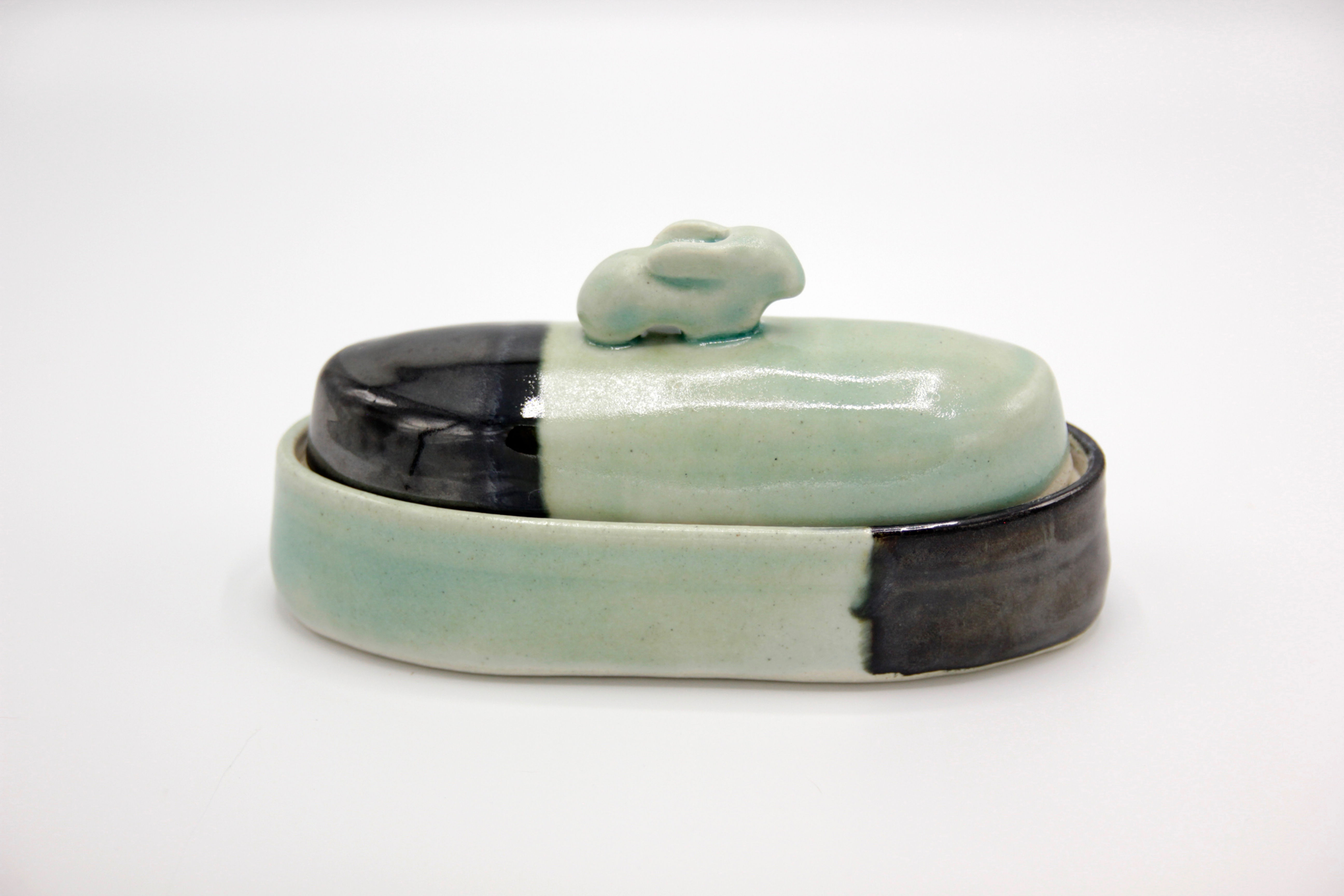 Butter Dish with Bunny