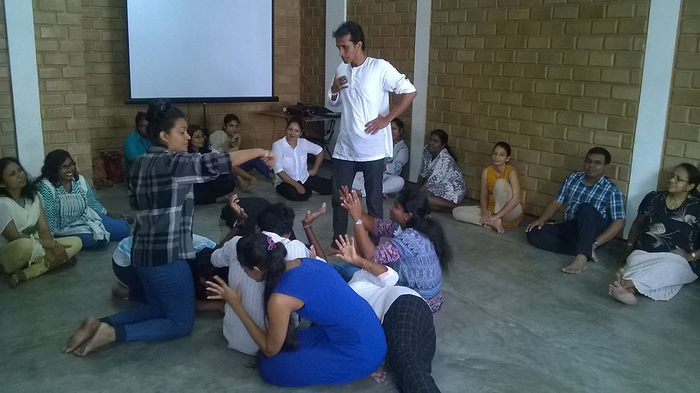 Sri Lanka, Dramatherapy Day, storytelling, story, role-play, enacting