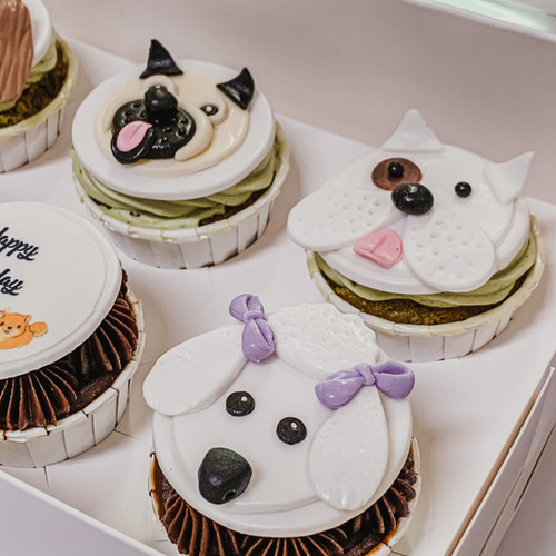 Assorted Dog Cupcakes Caramelloz