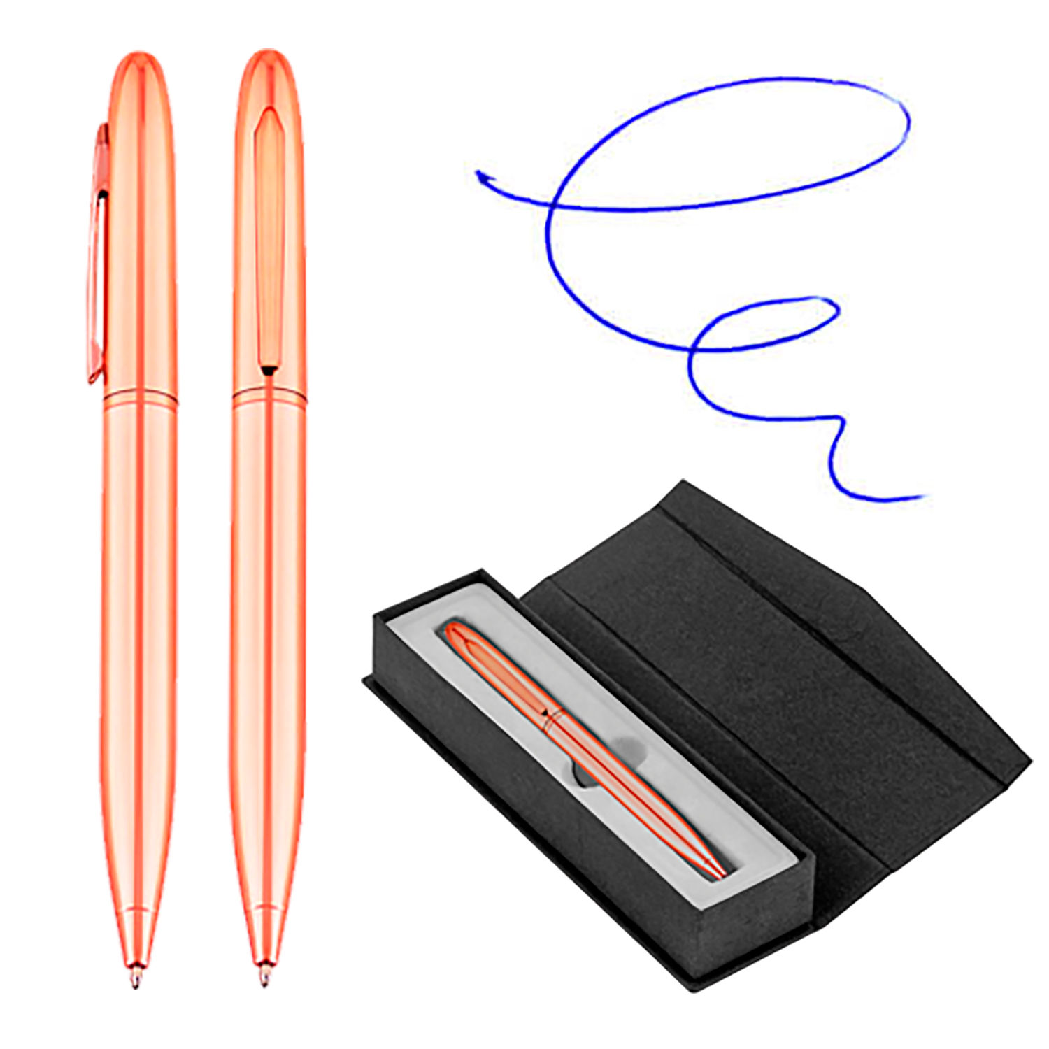 IBLML25B - Bolígrafo Metálico Encobrizado con estuche (Valor neto)