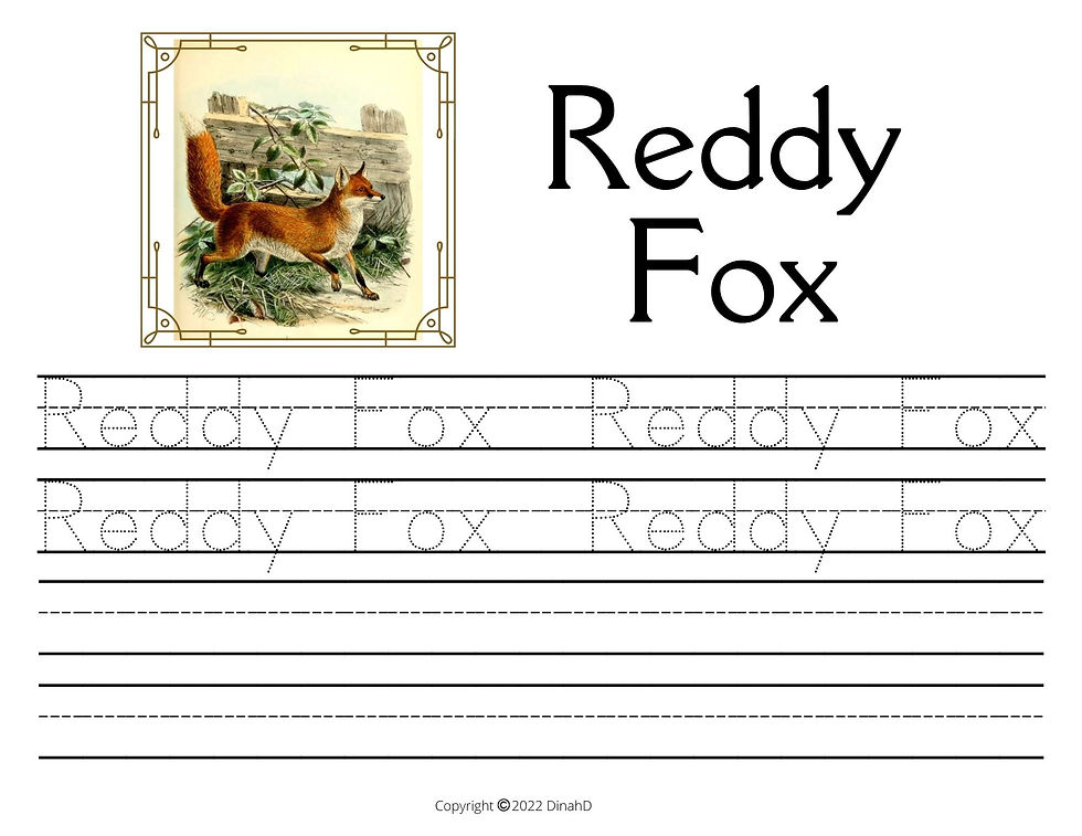 Thumbnail: Animal Character Handwriting Practice Worksheets