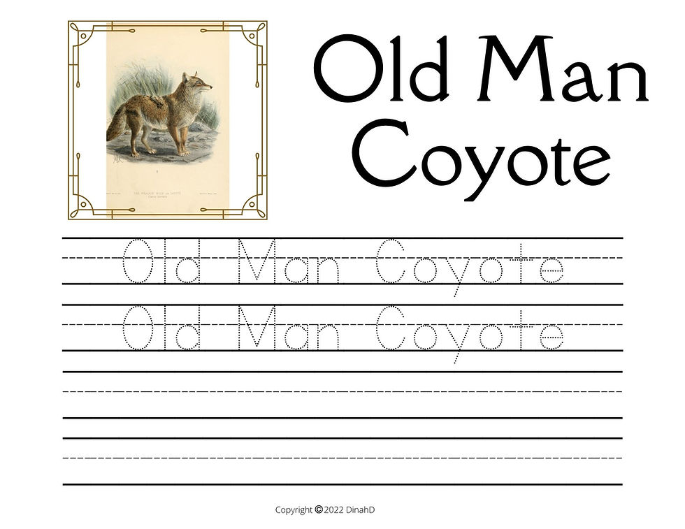Thumbnail: Animal Character Handwriting Practice Worksheets