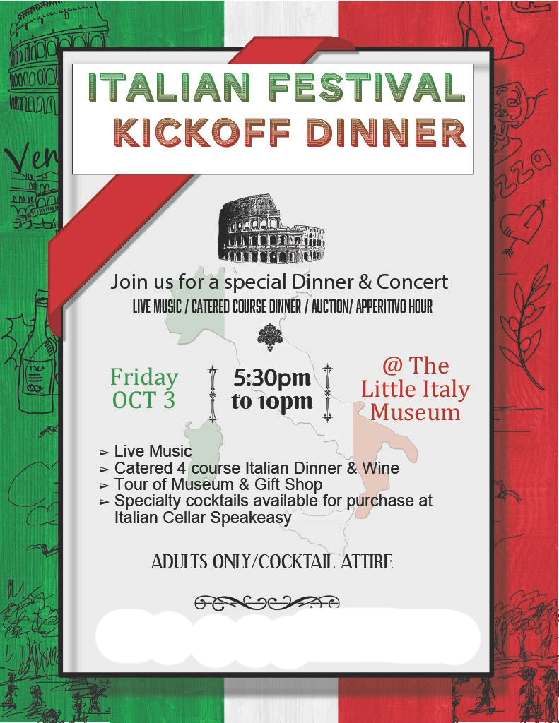 Italian Festival Kickoff Dinner