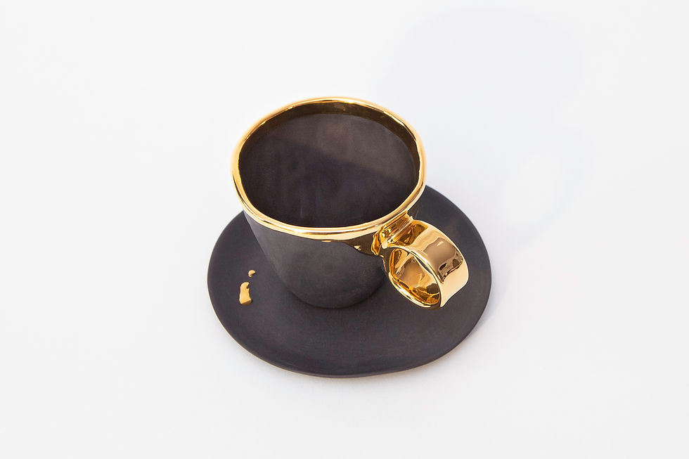 Miniatura: Książę - porcelanowe espresso z talerzykiem