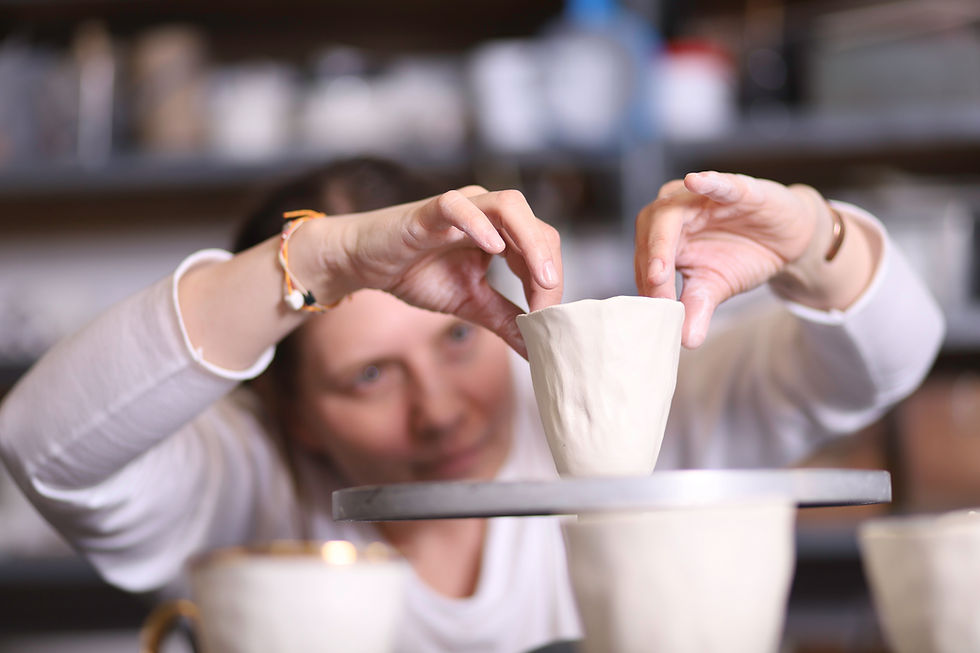 Miniatura: Piegowata Księżniczka - porcelanowe espresso z talerzykiem