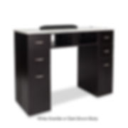 Single White Granite Top Nail Table