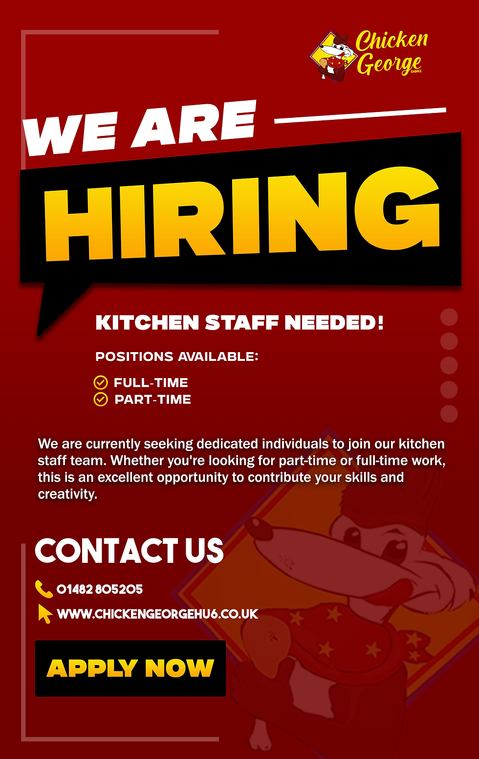 Kitchen Staff Poster