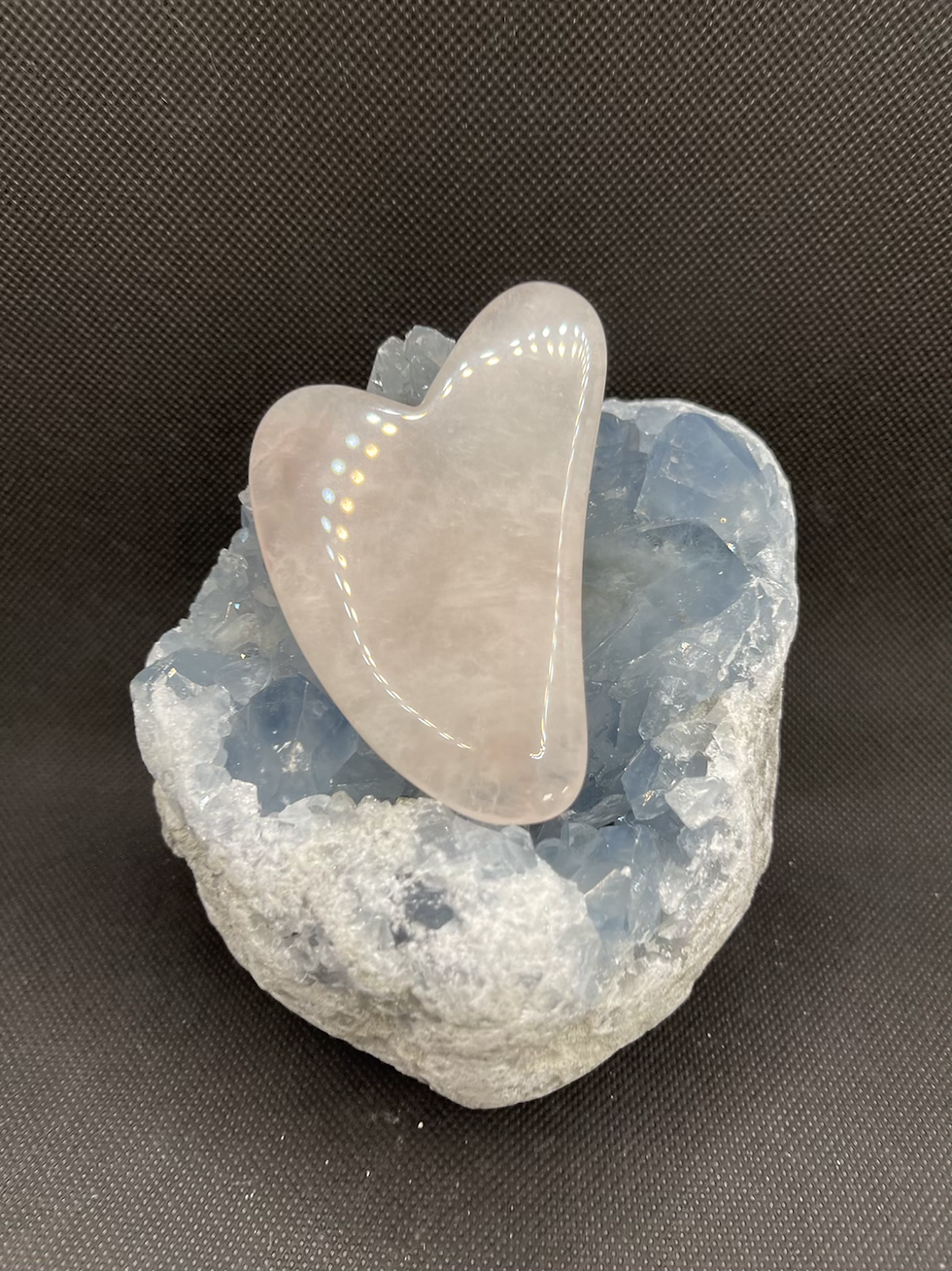 Miniature : Gua sha Quartz rose