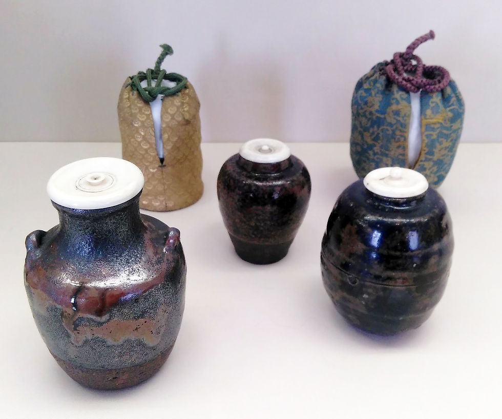 Three jars from Seto period, 16th-17th c.