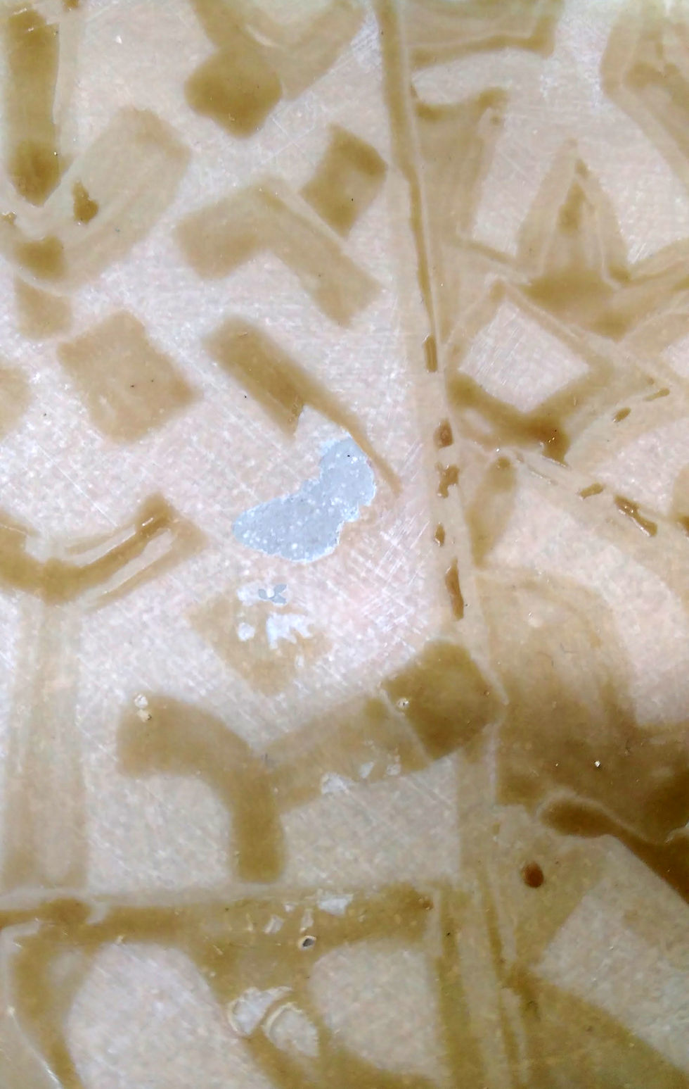 sticky wax pull off underlying terra sig layer