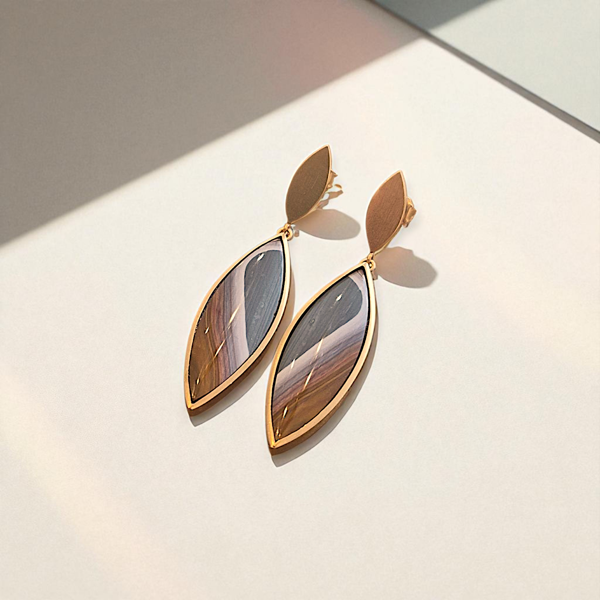 Ohrstecker mit besonderem Jaspisstein