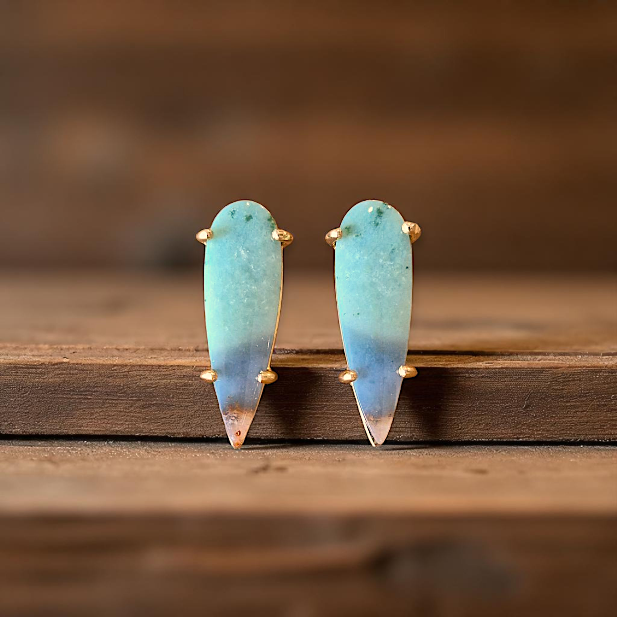 Design- Ohrstecker mit Jaspis