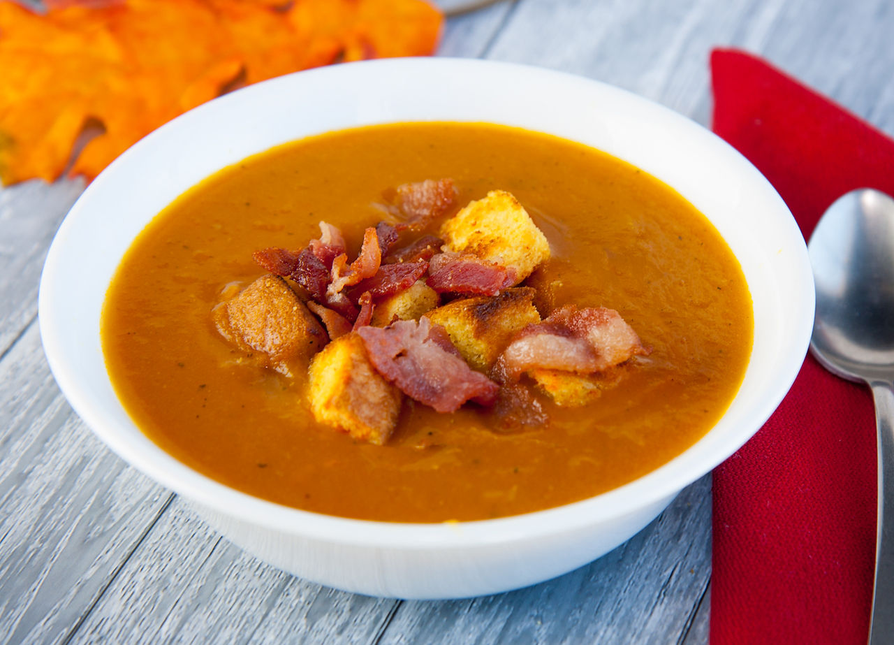 Pumpkin Soup with Potato Bread