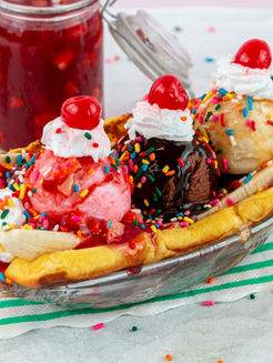 Banana Split French Toast Boat
