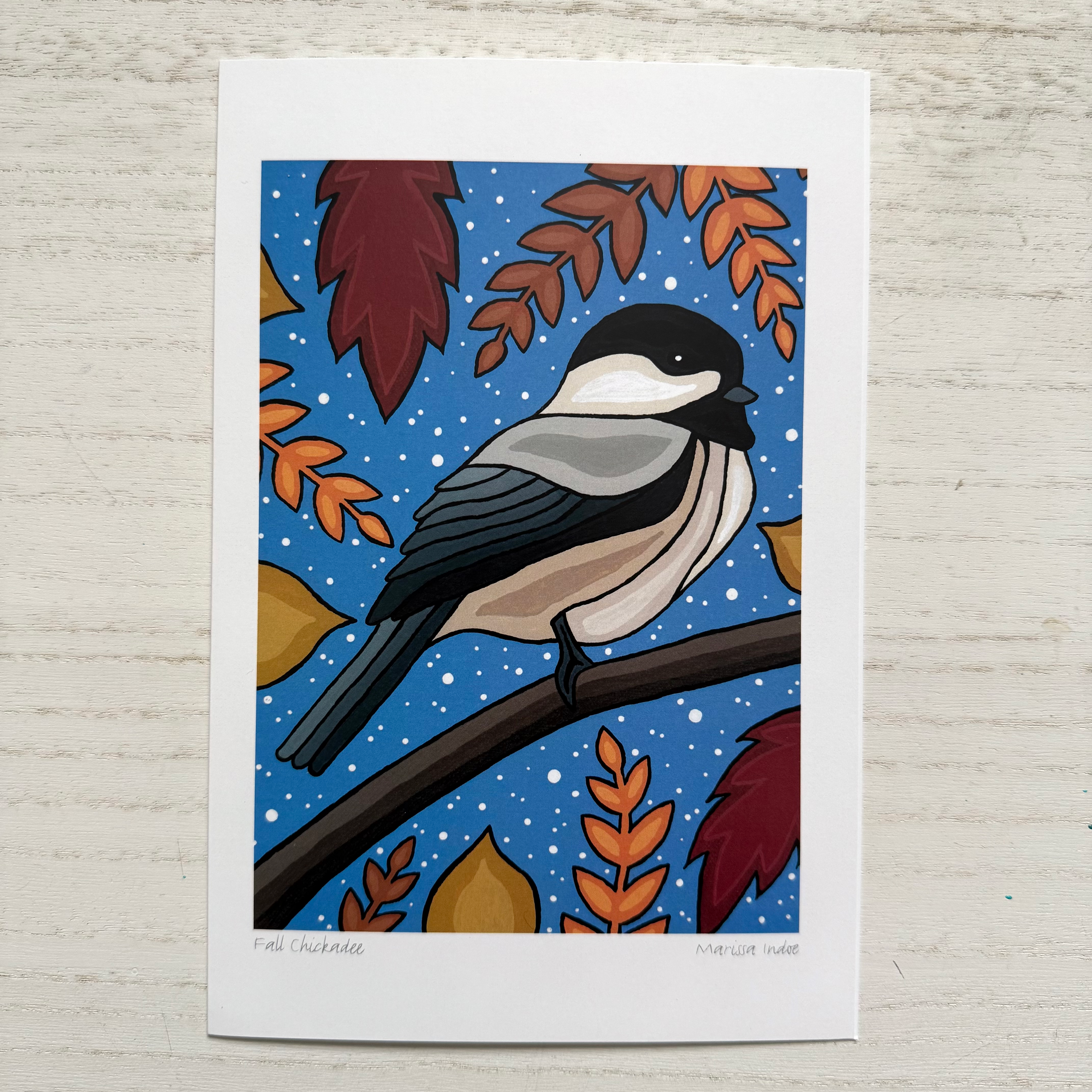 "Chickadee" 6x9 card with envelope