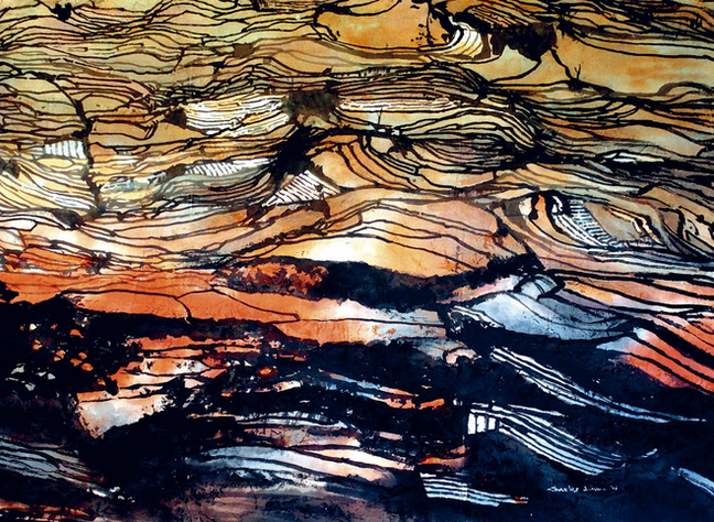 大梯田—紅紫 Terraced Field-Red Purple, 2016