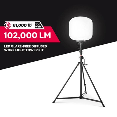 102,000 Lumens LED Glare-Free Diffused Light Tower Fixture