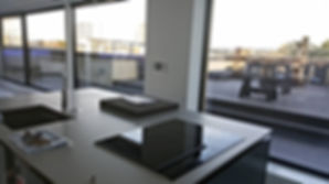 High End Penthouse Apartment View of Glazing and High Spec Kitchen