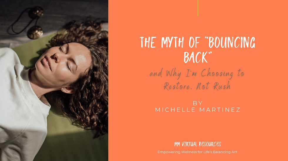 Cover image for The Myth of " Bouncing Back" blog post