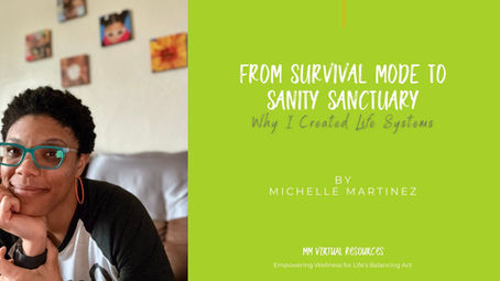 Cover photo to From Survival Mode to Sanity Sanctuary blog post