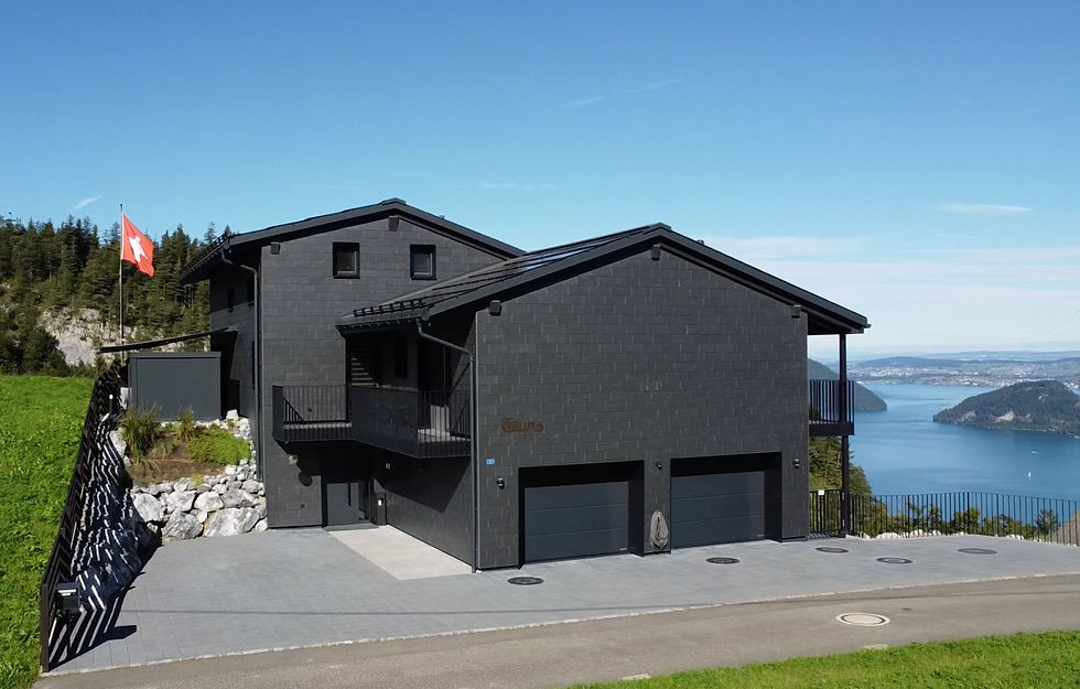 Private estate parking for up to six vehicles – Villa Tauris Lake Lucerne