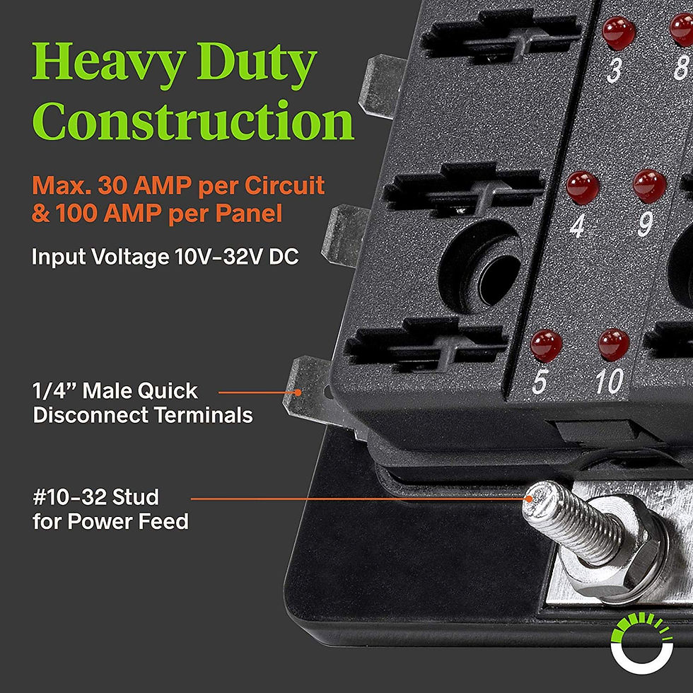 Thumbnail: Motorcycle 10 Way Fuse Block for Automotive