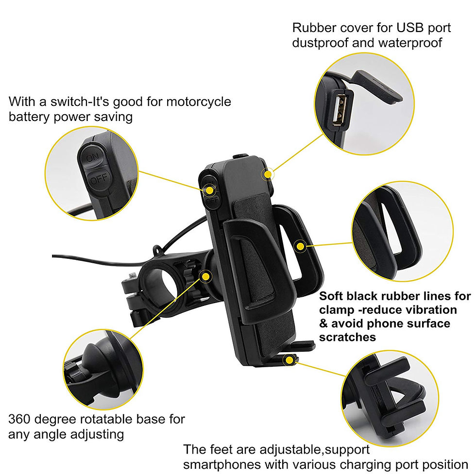 Thumbnail: Motorcycle USB Phone Holder