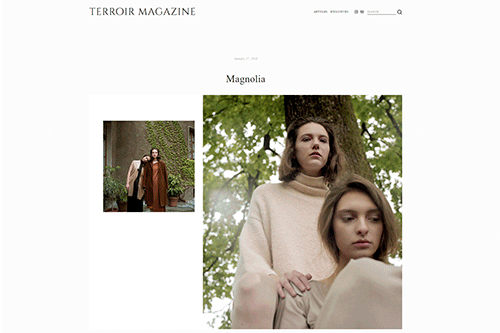 TERROIR MAGAZINE, Jan 2018 | published editorial ”Magnolia”