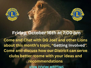 The Lions Den Monthly Zoom Meeting