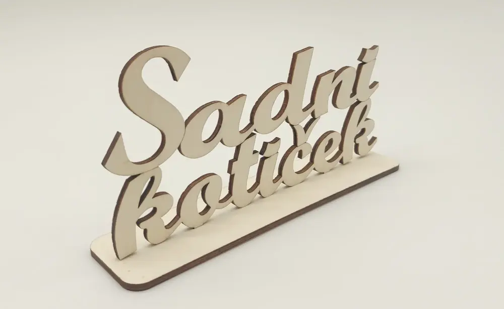 sadni kotiček, prosto stoječa dekorativna tablica