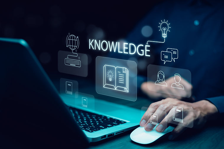 Ideas and knowledge concept.knowledge to creative thinking idea and problem solving soluti