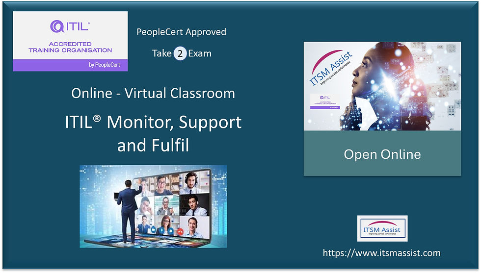 ITIL® Monitor, Support and Fulfil (Version 5) ref MSF070926