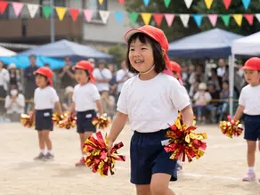 保育園の運動会のワンシーン