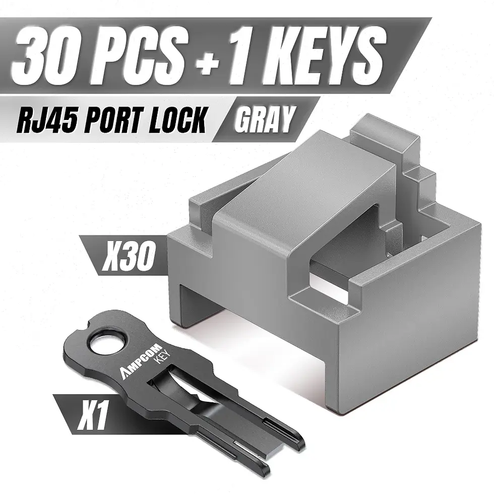 Thumbnail: AMPCOM RJ45 Inserts Lock With Key, Dust-Proof Network Plug Connector Physical