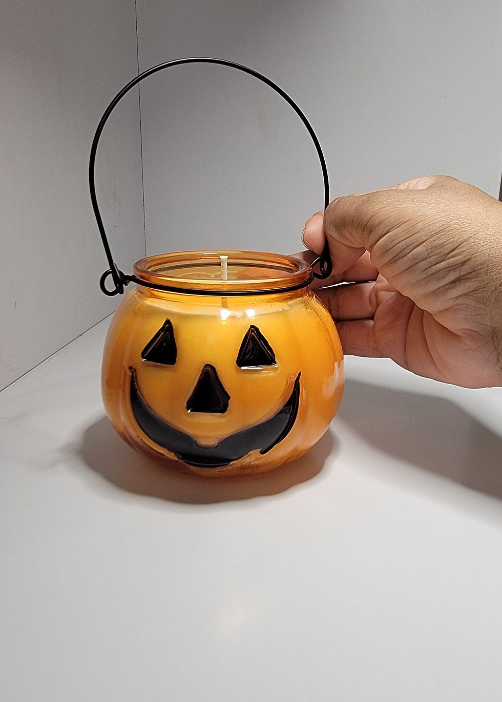 Thumbnail: LIMITED! Glass Pumpkin Candle Lantern- !12oz -100% Soy Wax Handcrafted Poured