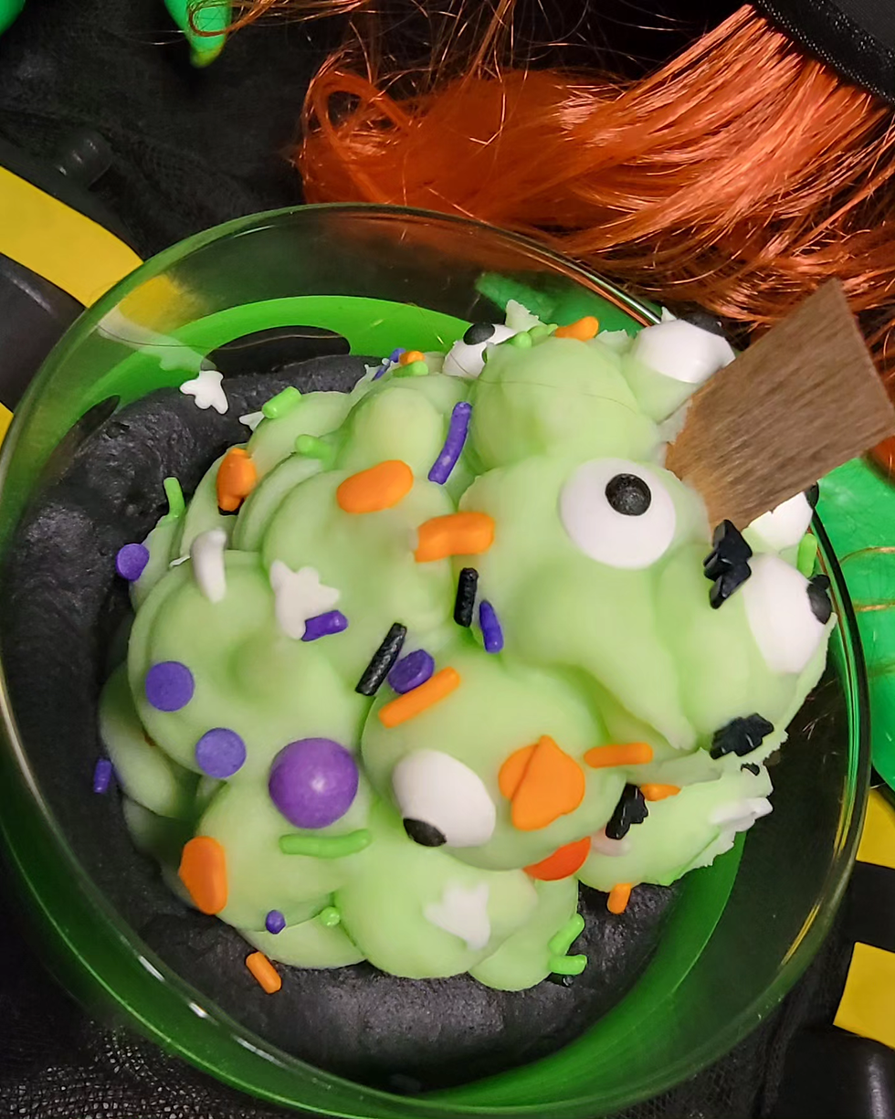 Thumbnail: Bubbling Cauldron WITCHES BREW Black Green Candle Soy Wax Halloween