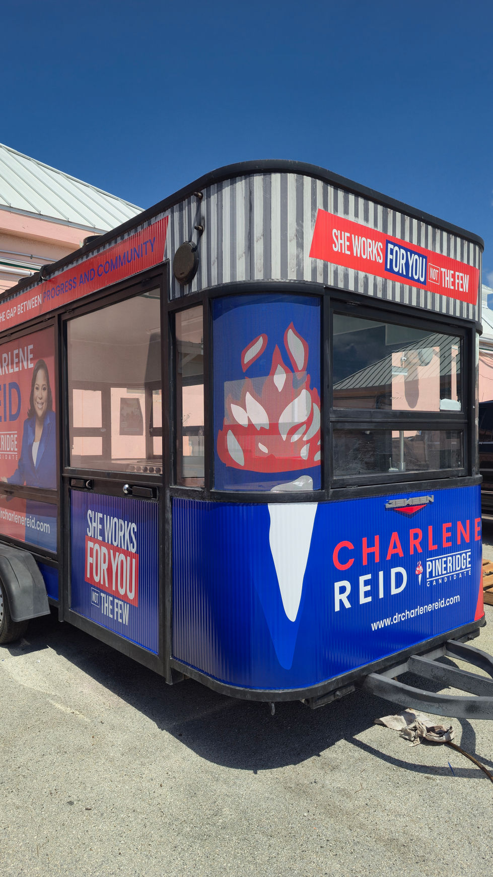 Charlene Reid — Custom Kiosk Graphics — View 1