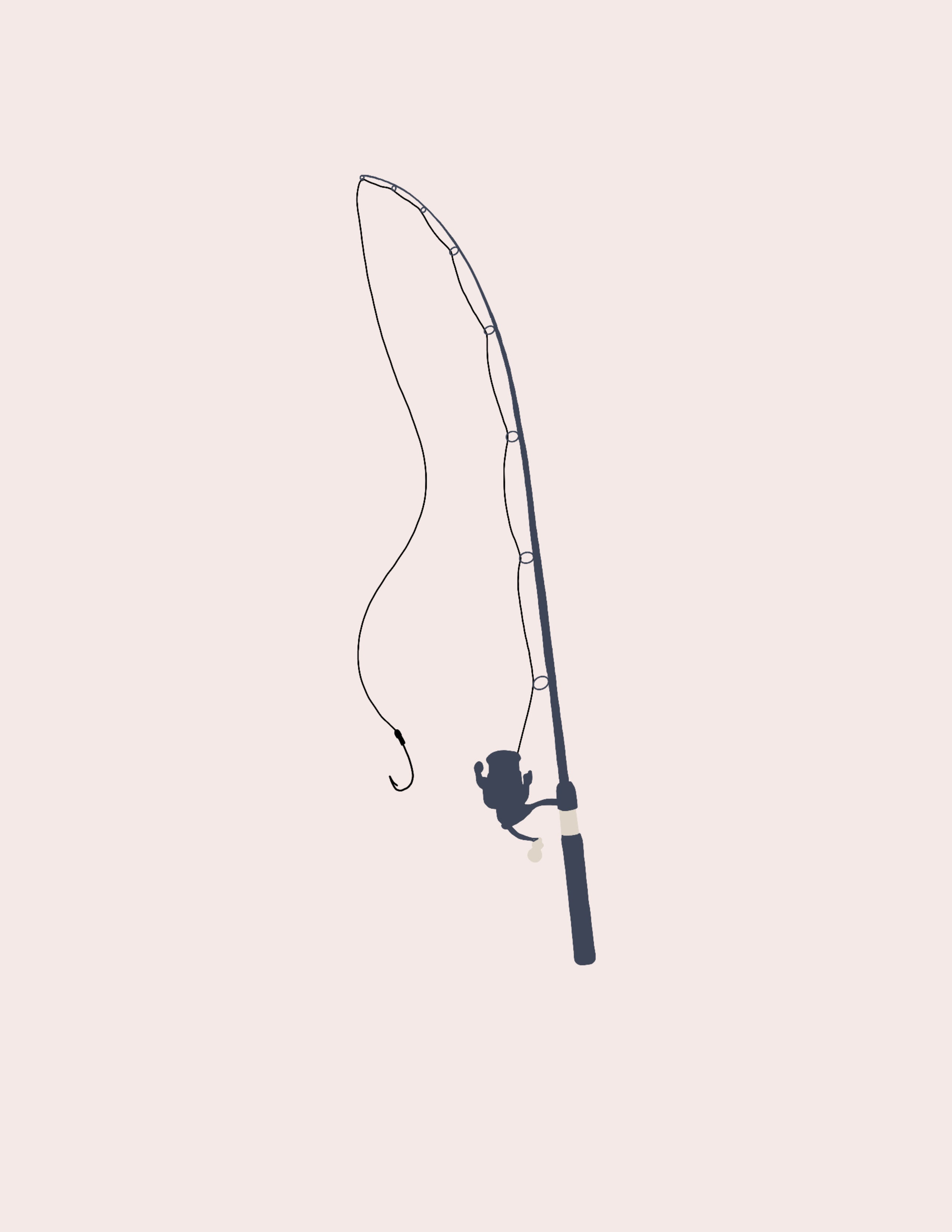 STL Tall Fishing Pole- 6"